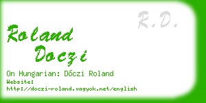 roland doczi business card